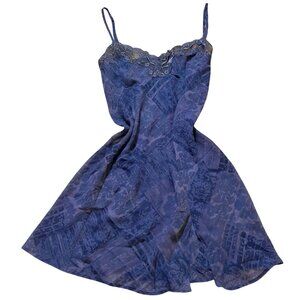 Victoria's Secret Sheer Blue/Purple Chiffon Slip Dress, Size S
